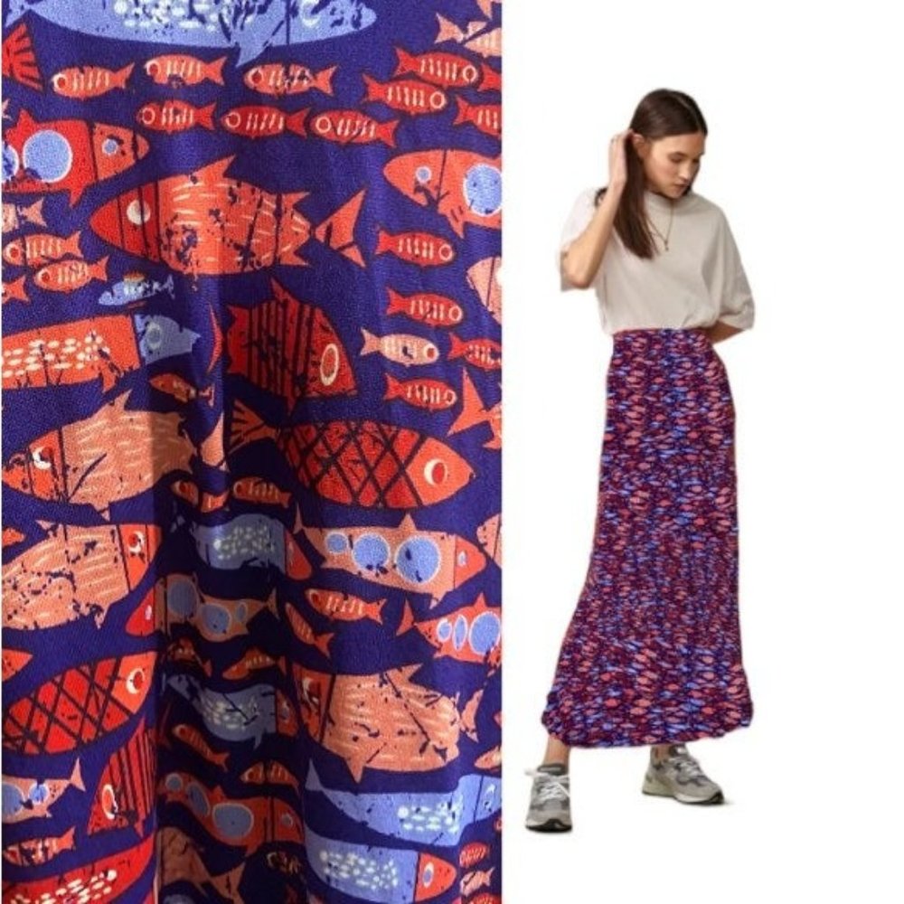 Skirt dress boho fashion maxi fish print lulalore boho